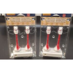 Lemax 2017 Lighted Accessory Street Lamp Bears Set of 2 Packs **NEW**